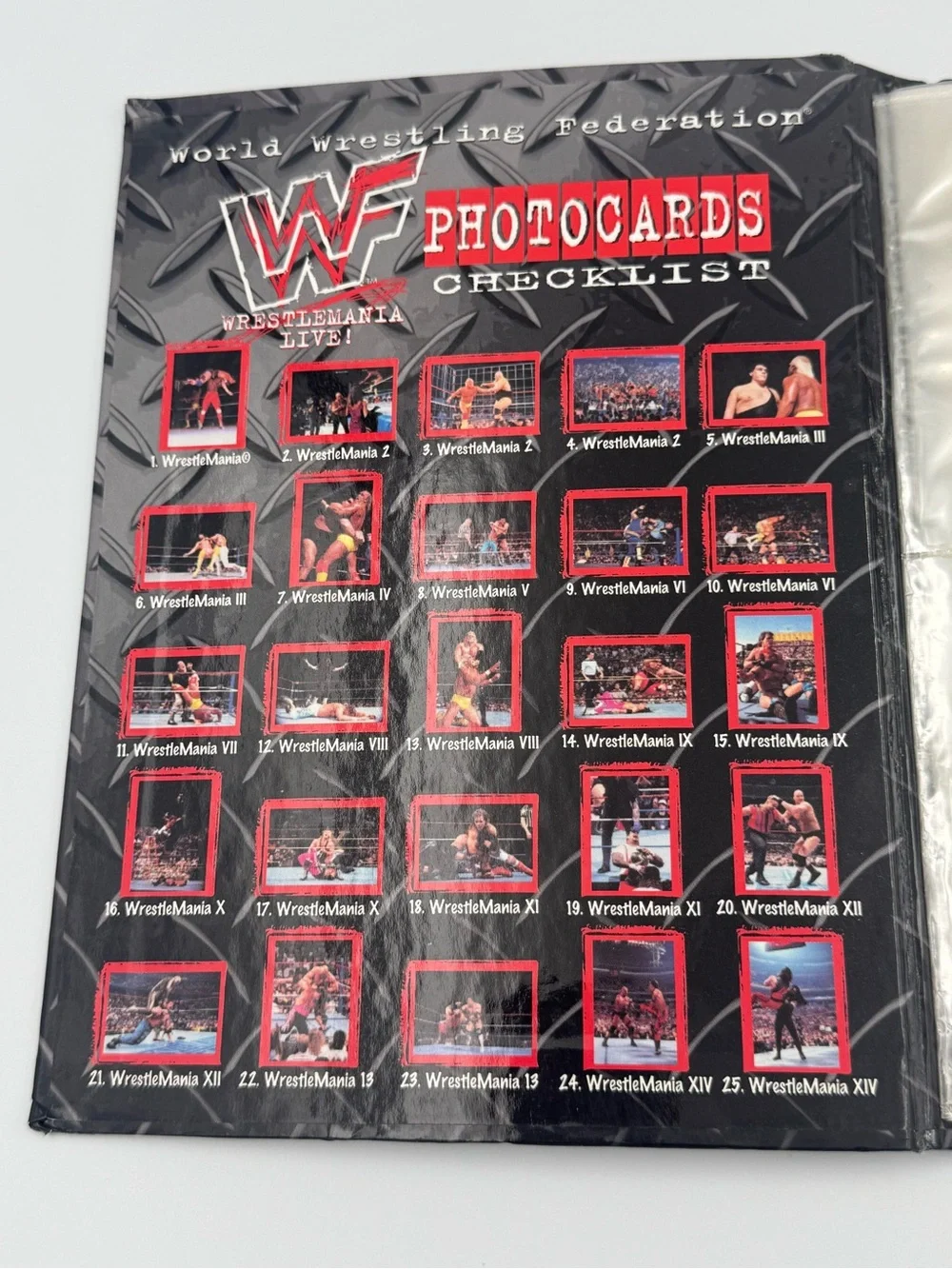 1999 WWF WrestleMania‎ Live Photocard Album Binder EMPTY No Cards WWE Vintage